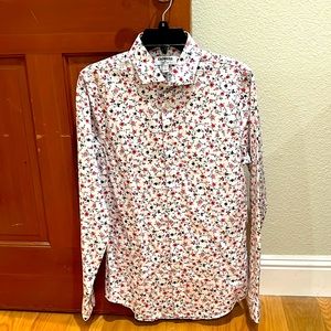 Men’s Shirt from Express.  White with multicolored flower pattern print.